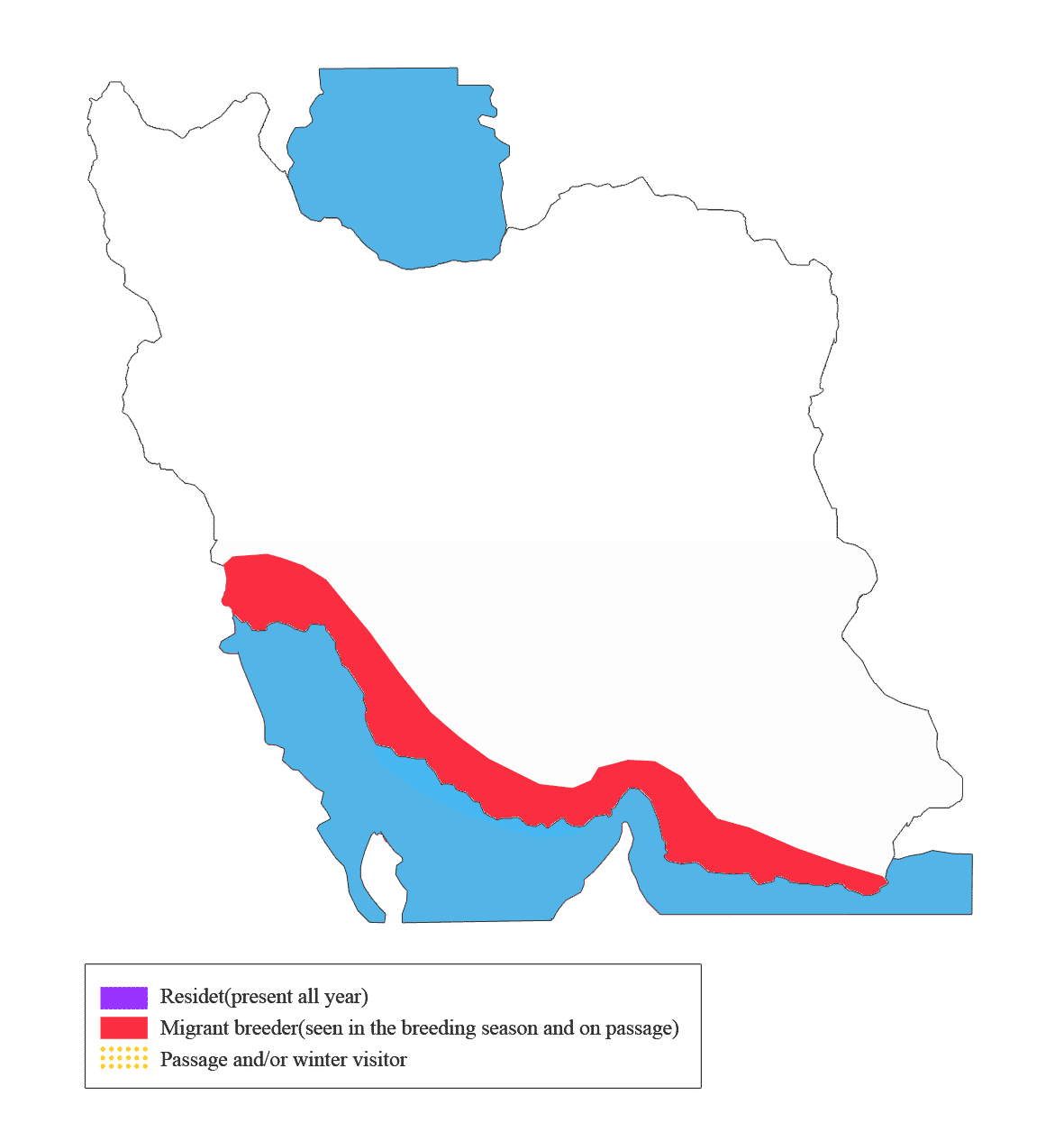 نقشه پراکندگی فائتون نوک‌سرخ دریایی