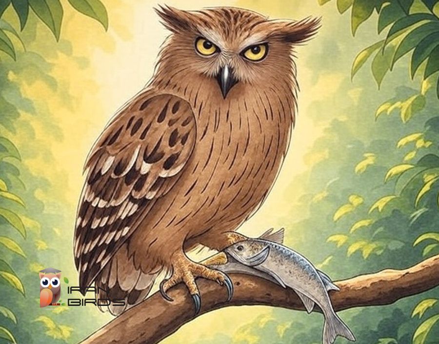 جغد ماهیخوار قهوه‌ای