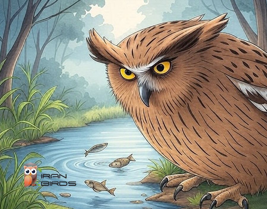 جغد ماهیخوار قهوه‌ای